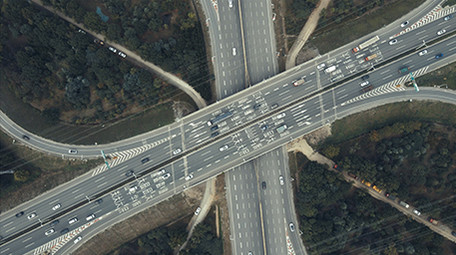 震撼武汉庙山立交桥航拍延时摄影片头片尾