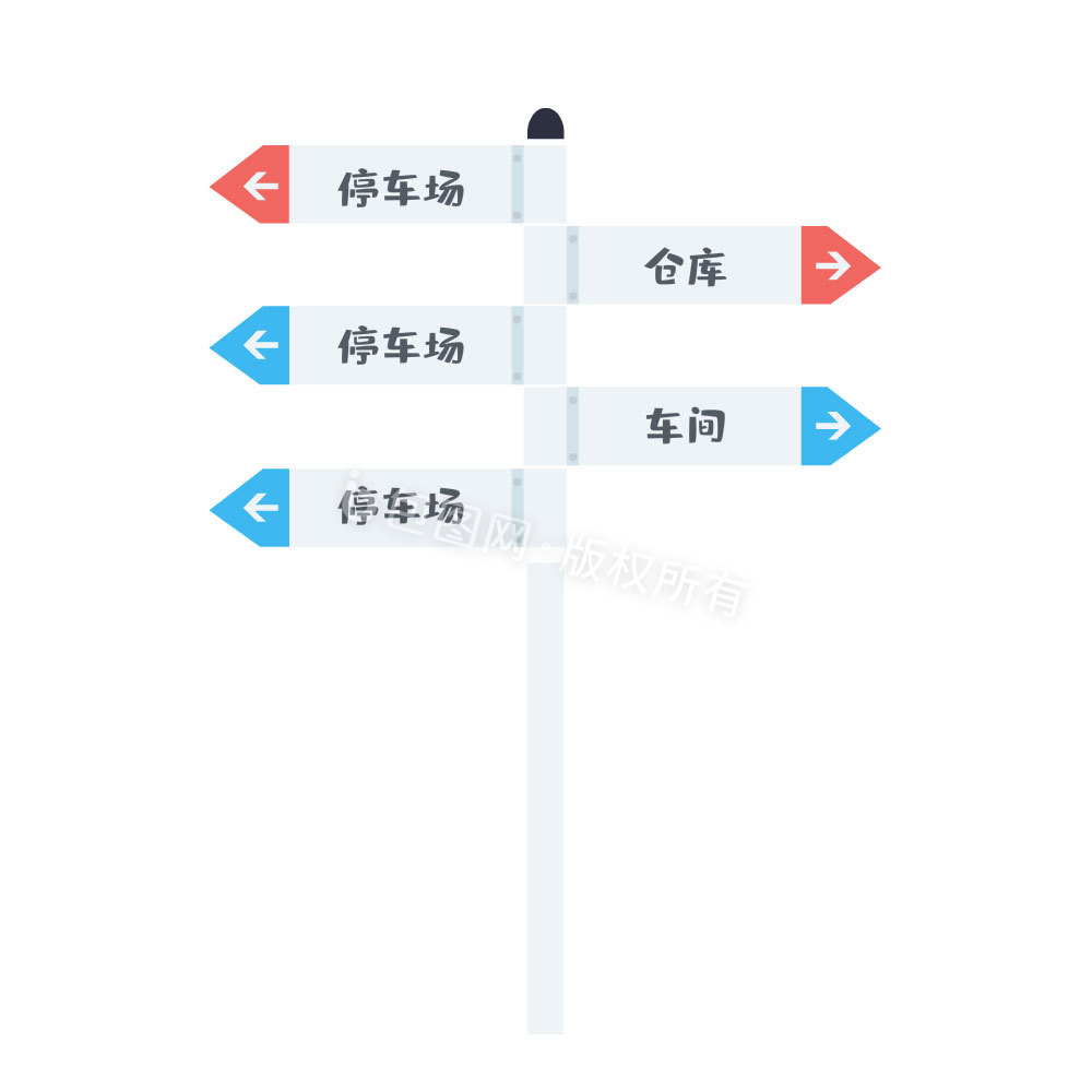 方向牌指示牌路牌动图GIF图片