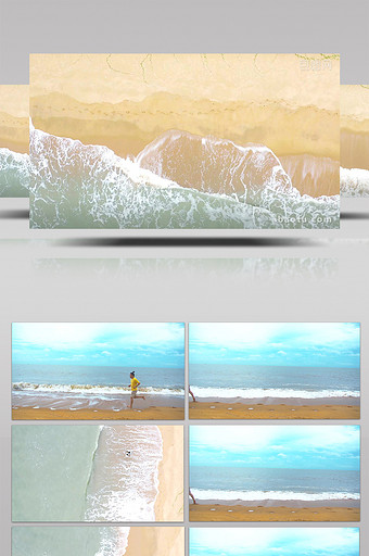 4k实拍海边沙滩风光视频素材图片