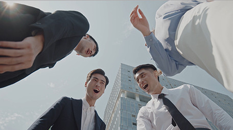 商务企业宣传办公广告人物男女笑容实拍视频