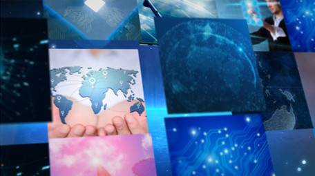 大气商务科技风照片墙汇聚AE模板