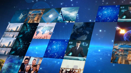 大气商务科技风照片墙汇聚AE模板