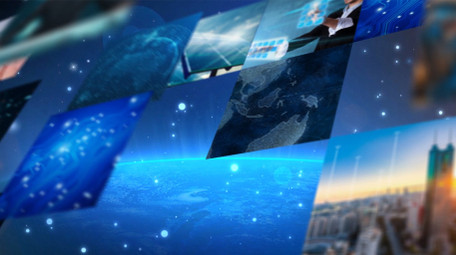 大气商务科技风照片墙汇聚AE模板