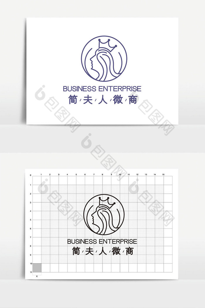 美女图形电商微商logoVI图片图片