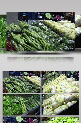 实拍超市里的蔬菜时令蔬菜娃娃菜生菜芹菜图片