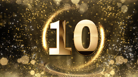 震撼大气开场金色十秒倒计时视频