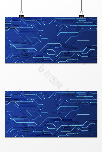 简约蓝色科技抽象线纹背景图片