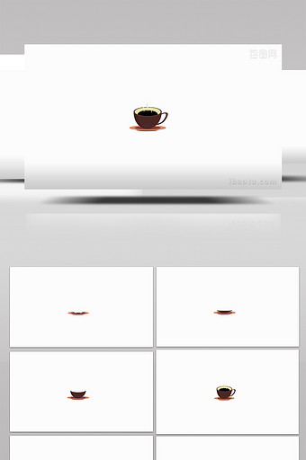 包图卡通风扁平自带小动效黑咖啡MG动画图片