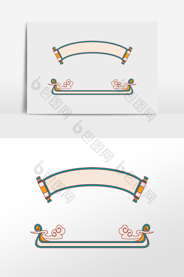 祥云花纹标题框图片图片