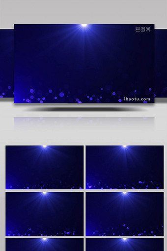 4K大气蓝色粒子光斑舞台背景图片