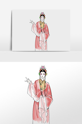 中国唱戏戏子京剧