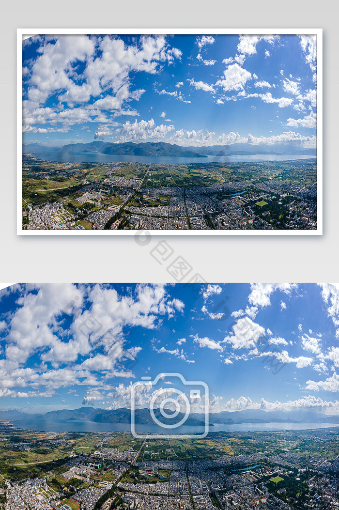 航拍大理洱海古城高空全景摄影图片图片