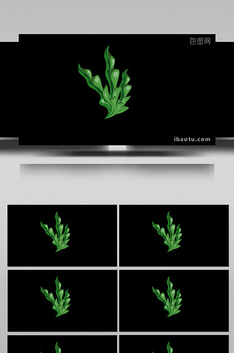 扁平画风水果蔬菜类小动效海带MG动画图片