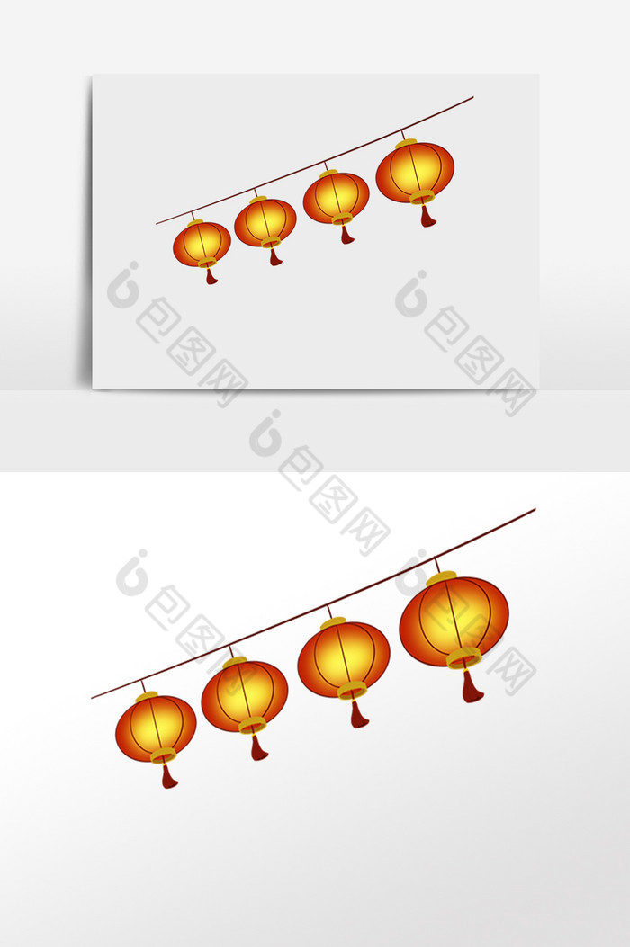 过年悬挂灯笼张灯结彩图片图片