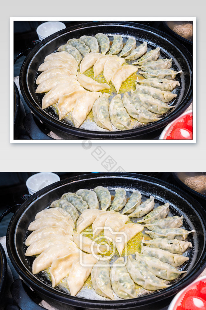 特色小吃煎饺摄影图图片图片