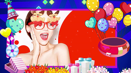 可爱生日相册快闪幻灯片pr模板