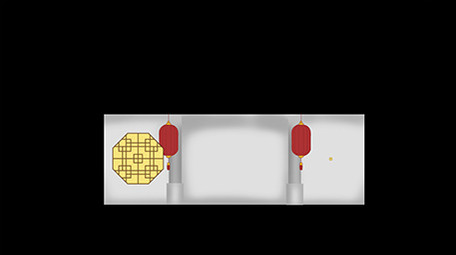 清新可爱扁平风古风类古代大门建筑MG动画