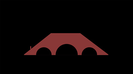 清新可爱扁平风古风类建筑类剪影桥MG动画