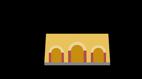 清新可爱扁平风古风类建筑类寺庙MG动画