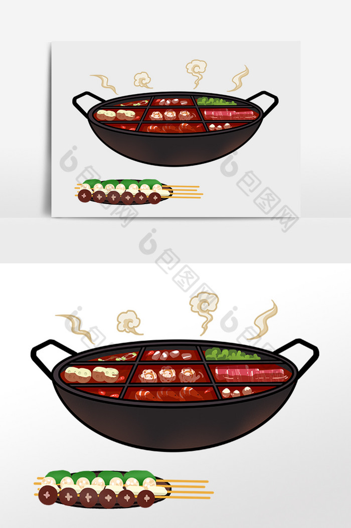 九宫格火锅锅底料图片图片