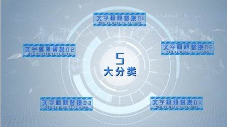 简洁科技商务应用板块分类展示宣传AE模板