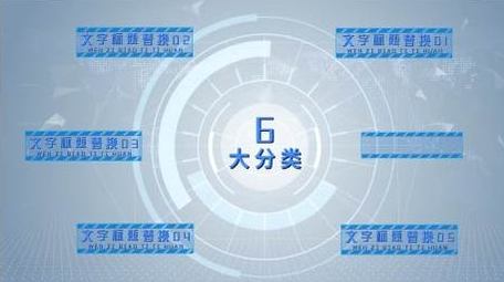 简洁科技商务应用板块分类展示宣传AE模板