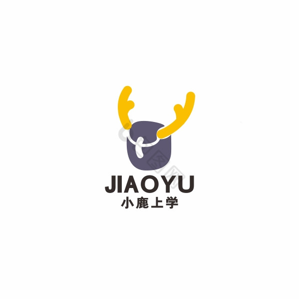 小鹿书包上学早教在线教育LOGO标志VI