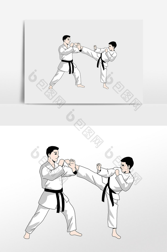 儿童跆拳道武术练武图片图片