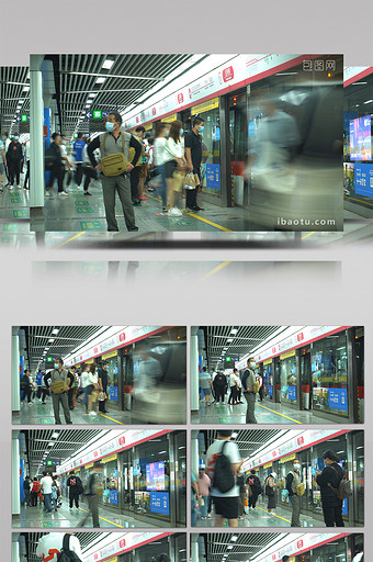 杭州客运中心地铁站等地铁实拍视频图片