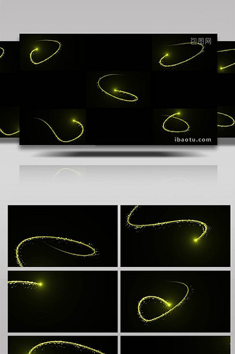 5组金色粒子光线特效转场装饰动画图片