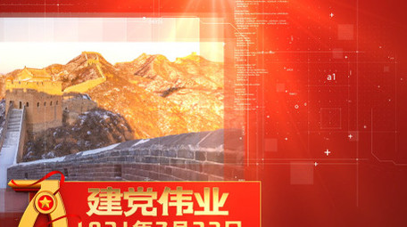 大气党政图文金字时间轴历史事件AE模版