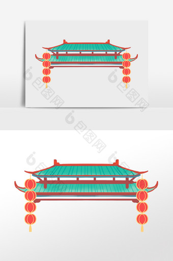 古风中式门头牌楼图片