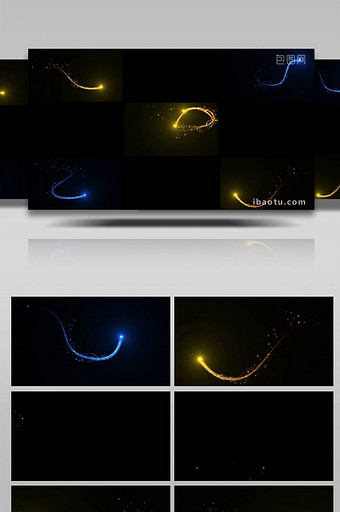 5组粒子光线特效转场动画素材图片