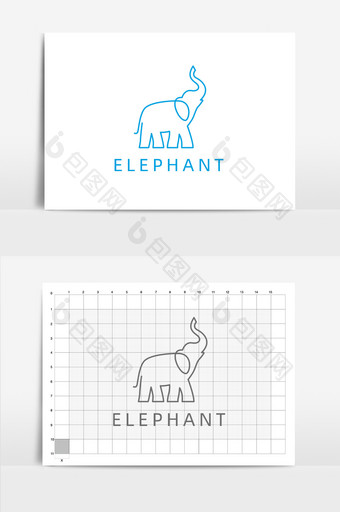 蓝色大象文化服装标志logo图片