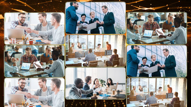 金色相册企业宣传人物PR模板