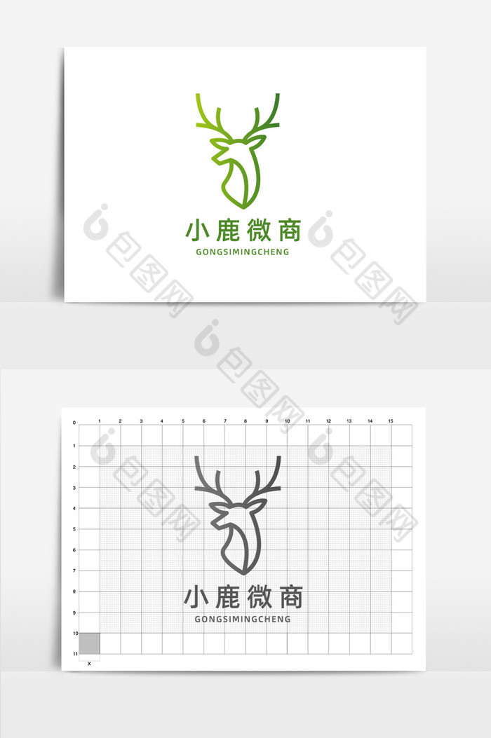 鹿标志线条文化logo图片