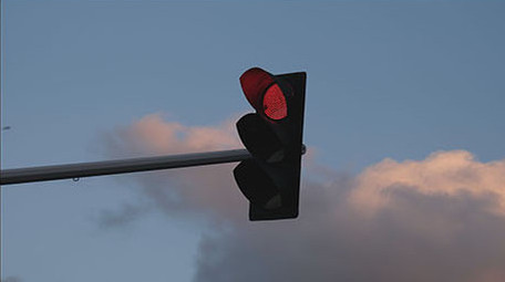 延时拍摄交通信号灯红绿灯遵守交通规则