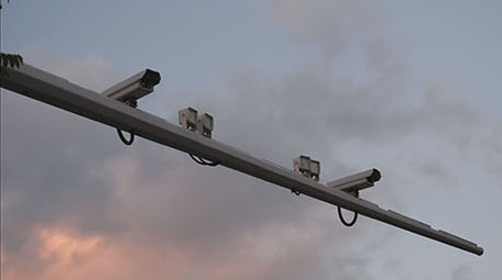 延时拍摄交通监控摄像头交通违法抓拍