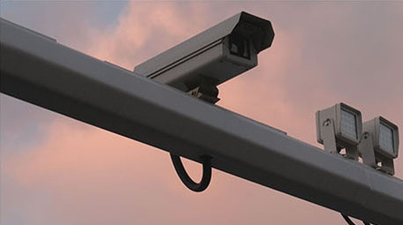 延时拍摄交通监控摄像头交通违法抓拍