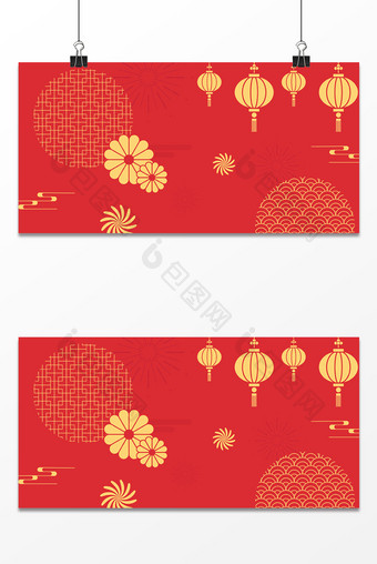 新年春节底纹红色背景图片
