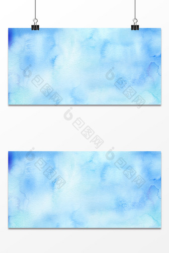 浅蓝色水彩水洗背景图片