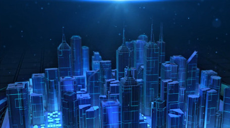 科技城市分类组织AE模板