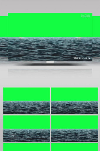 海洋绿屏背景抠像视频素材图片