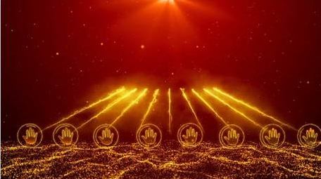 大气红色手掌倒计时启动仪式开幕AE模板