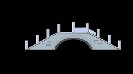 简约扁平画风游乐设施类桥MG动画