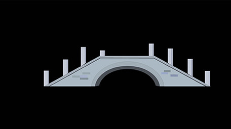 简约扁平画风游乐设施类桥MG动画