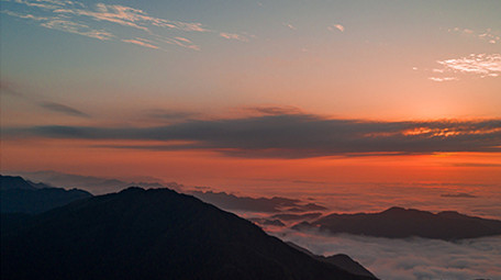 大气震撼航拍日出云海延时摄影