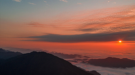 大气震撼航拍日出云海延时摄影