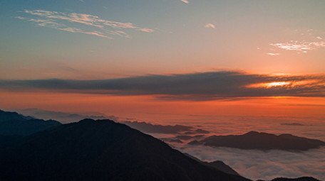 大气震撼航拍日出云海延时摄影