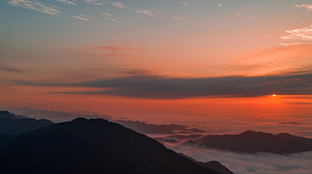 大气震撼航拍日出云海延时摄影
